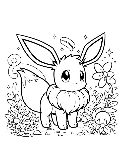 pokemon coloring page|Eevee Pokemon coloring page 